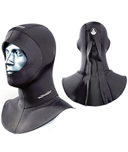 Akona 5/3mm Quantum Stretch Vented Zippered Hood AKH401 for Scuba Diving Spearfishing Freediving (SM)