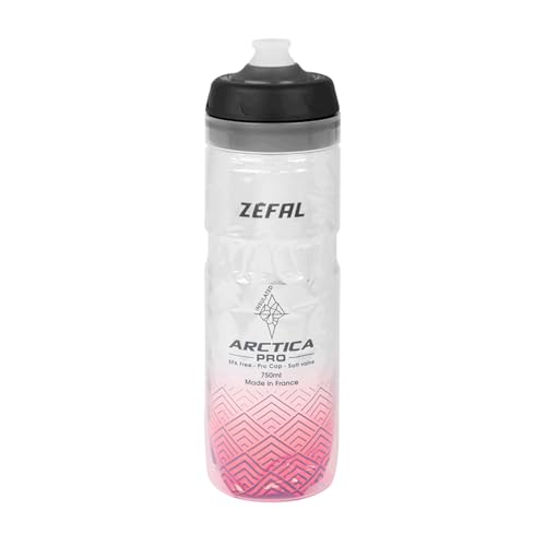Zefal Arctica Pro 75 - Borracia per bicicletta termica rosso, 750 ml, Bottiglia per bicicletta isotermica