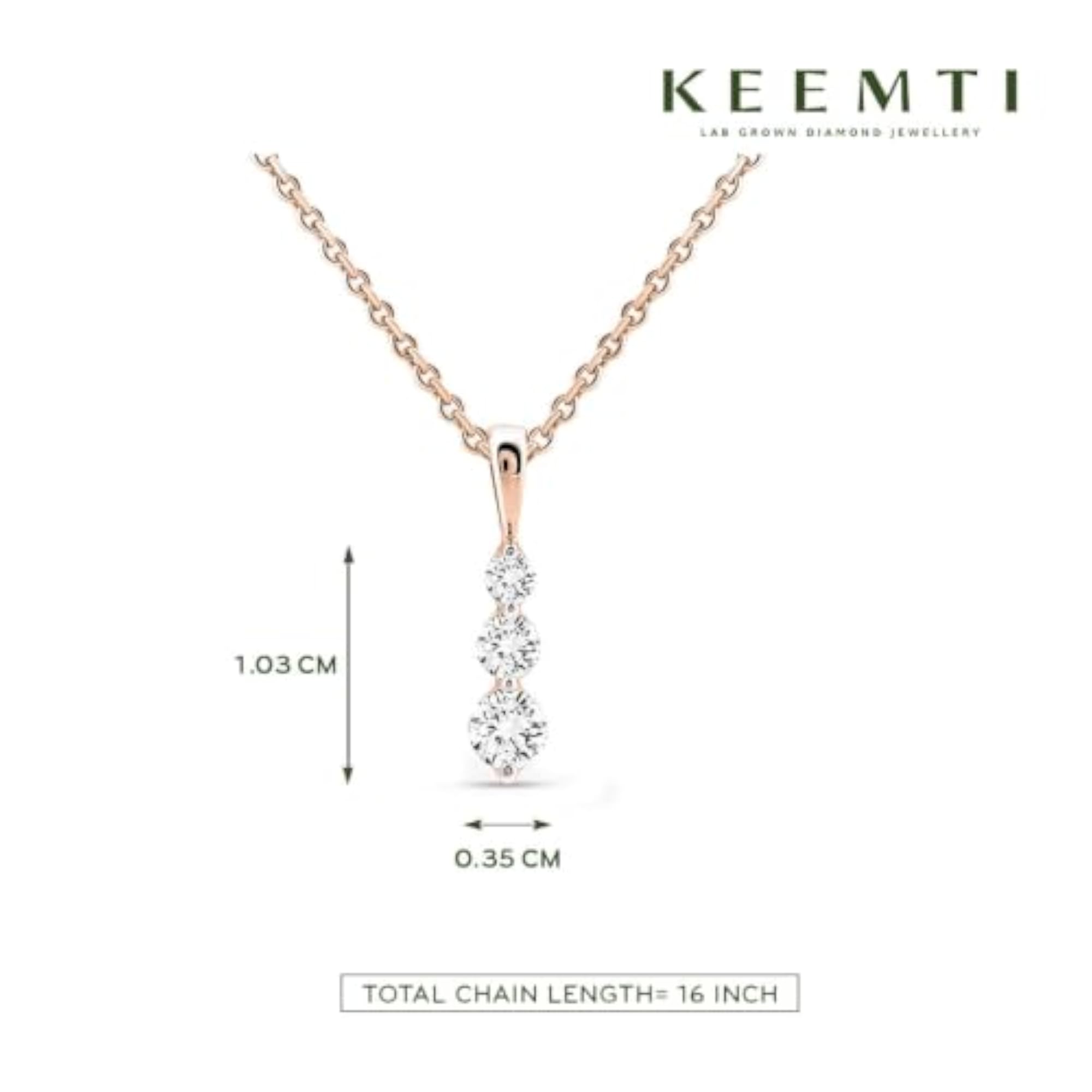 Lab Grown Diamond Pendant in 925 Sterling Silver