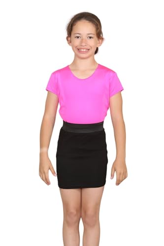 Minifalda corta para niñas janisramone negra entallada que estira para jugar 1
