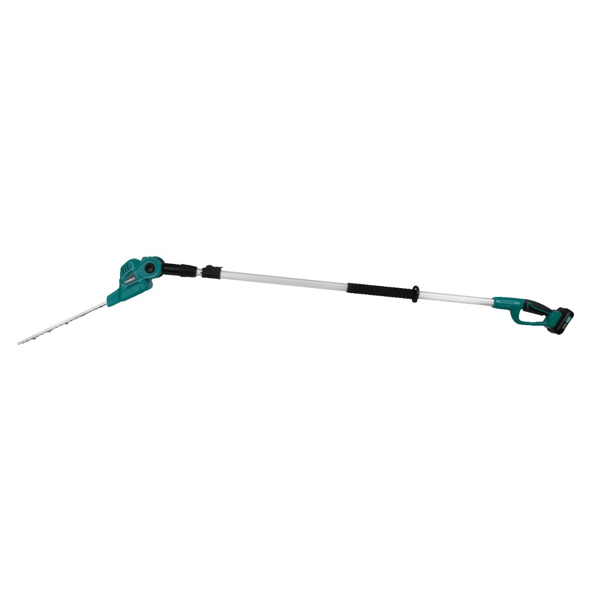 VONROC Cortasetos Telescópico 20V con 2 baterías de 2.0Ah y cargador rápido - Cuchilla inclinable - Pértiga extensible (200-260 cm)