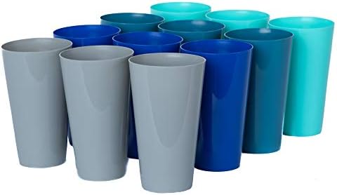 Klickpick Home Set Of 12 Unbreakable Plastic Tumblers 20 Ounce Capacity Premium Quality Plastic Beverage Tu…