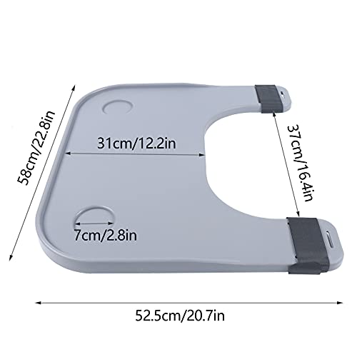 Dnysysj Removable Wheelchair Tray Table Dining Table Board With 2 Cup Holder For Disabled Eating Reading #TOP6