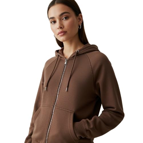 Women's Cotton Fleece Stylish Hoodies | Full Sleeve Solid Zipper Hooded | Side Pockets| Casual Lightweight Winter Wear Sweatshirt for Women-image-47