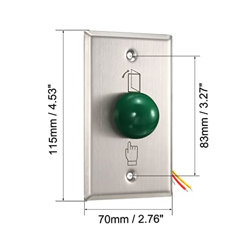 Bouton push to exit réinitialisable NO NC COM pour panneau de contrôle d'accès - 2
