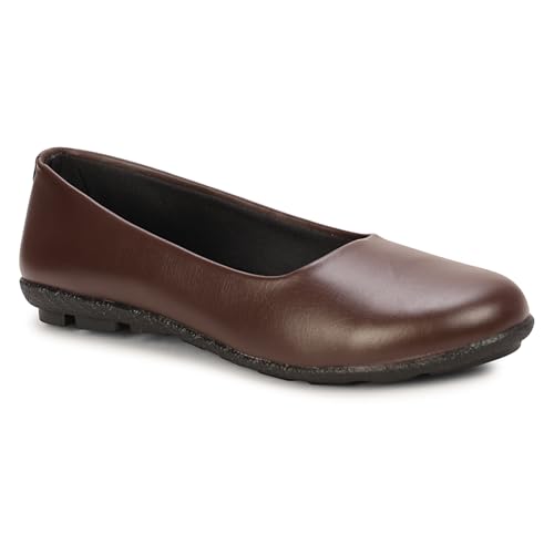 Image of DHANESHWAR Women's Ballet Flats Belly Shoes for Casual, Formal & Office Wear Ballerina | Comfortable Slip on Black Bellies for Women & Girls. 1 Pair