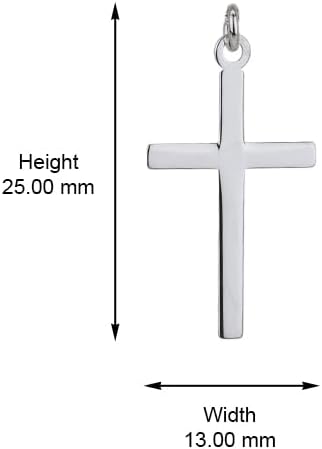 Vanbelle Sterling Silver Jewelry - Rhodium Plated with 925 Stamp - Three Layers of Chain Necklace with Cross Pendant for Women - 16.5" long + 2" Extender - Valentine's Collection Necklace - Image 3