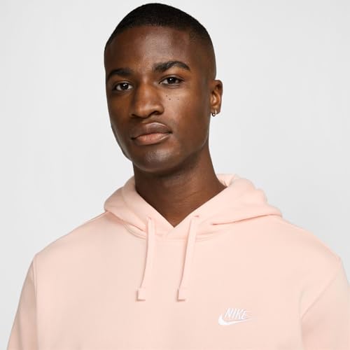 Nike Sportswear Club Fleece Pullover Hoodie (BV2654-664, Washed Coral/Washed Coral/White)4