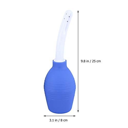 2pcs 310ml Safe Douche Anus Cleaner Vaginal Flusher Washing Enemator para adultos (preto e azul)
