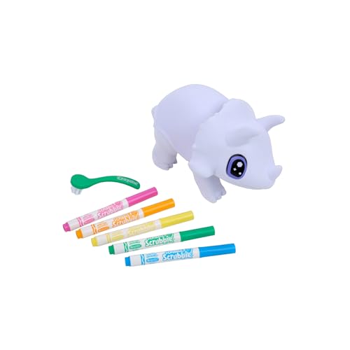 Image of Crayola Jumbo (6 inch) Scribble Scrubbie Pets, Rory the Dino, Posable Kids Toy, Customizable Toy, Gift