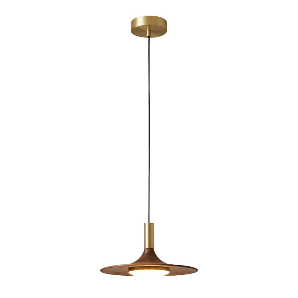 Lustre en noyer à LED plafonnier design pour salon et chambre