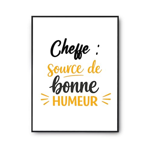 Affiche Cheffe Otshirt – Poster humour déco murale imprimé en France
