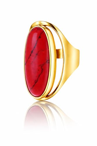 Bague femme grande pierre Zelya anneau gravé pour sublimer vos soirées de fête