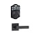 Amazon Basics Traditional Electronic Keypad, Keyless Entry Door Lock Deadbolt with Handle Set, Key Pad Front Door with Knob, Traditional Door Locks for Front Door, Door Handle, Matte Black, 1-Pack
