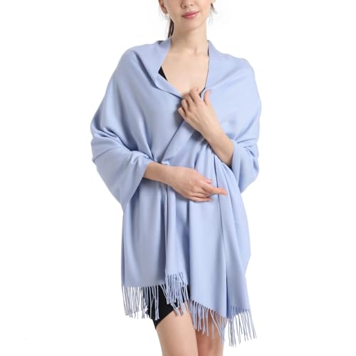 Image of Pashmina Scarf and Shawl - Soft Women Pashminas Wrap for Wedding Evening Party dresses