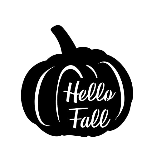 Hello Fall Sign Black Decor Wall Art Sculpture For Living Room, Metal Wall Hanging Art, Personalized Wedding Gift - Outdoor Wall Decor, 10In, Shipped From Usa #TOP4