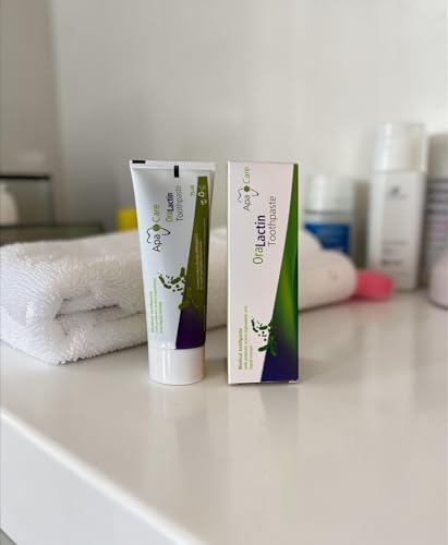 ApaCare OraLactin Zahncreme, 3×75 ml Zahnpasta mit Hydroxylapatit (flüssiger Zahnschmelz), Fluorid & probiotischen Inhaltsstoffen, für Remineralisierung, Pflege empfindlicher Zähne, ohne Titandioxid 4