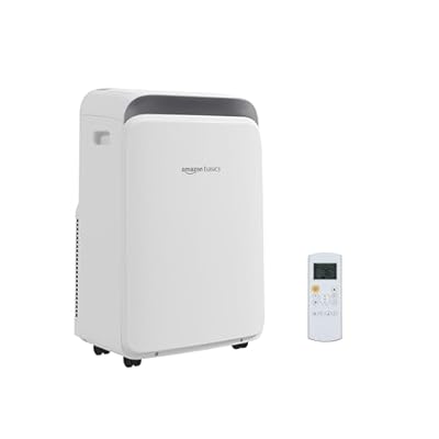 Amazon Basics 3-In-1 Portable Air Conditioner, 12,000 BTU (ASHRAE), Cools Up to 550 Sqf, Portable AC with Cool/Dry (Dehumidifier)/Fan-Only Functions, Auto Mode, Sleep Mode, Timer, White