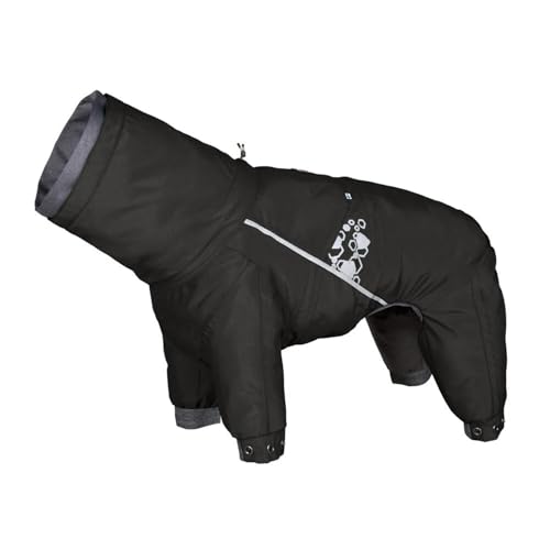 Hurtta Mudventure Overall ECO, Hunderegenmantel, Wasserdicht (Raven, 40M)