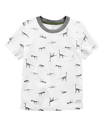 T-shirt dinosaure 12 mois blanc vêtement bébé garçon avec poche poitrine
