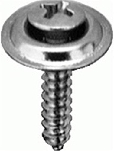 #10 X 1-1/4" Phillips Oval #8 Head Sems Countersunk Washer Chrome