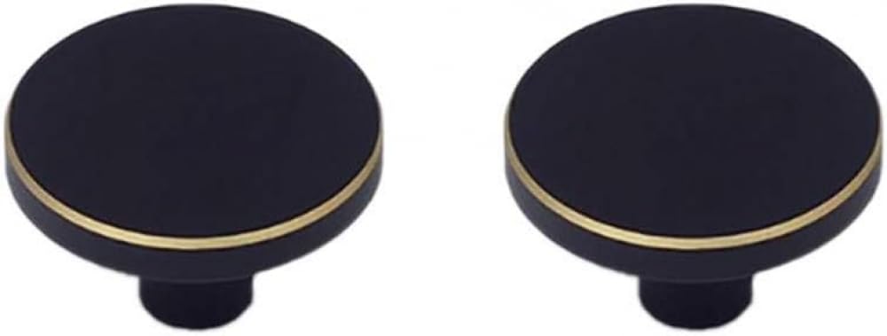 Pomelli rotondi in ottone per armadietti, maniglie a foro singolo, piccole manopole con viti per cassetti, armadi, porte, decorazioni, 33 mm