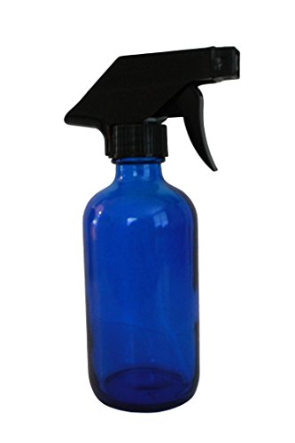 8oz Cobalt Blue Glass Bottles With Trigger Sprayer Perfect For Essential Oil Blends, Cleaning Spray Bottle Glass, Boston Round Glass 8 oz Spray Essential Oils Blue Empty 100%