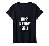 Photo Gallery donna buon compleanno sibel maglietta con collo a v Photo Gallery donna buon compleanno sibel maglietta con collo a v