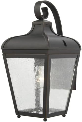 Minka Lavery Outdoor Wall Light 72481-143C Marquee Exterior Wall Lantern, 1-Light 100 Watts, Oil Rubbed Bronze