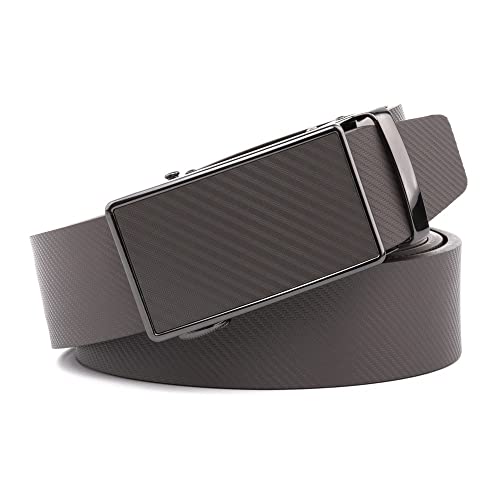 One Size Fits All Genuine Leather Mens Belt with Easier Adjustable Buckle2