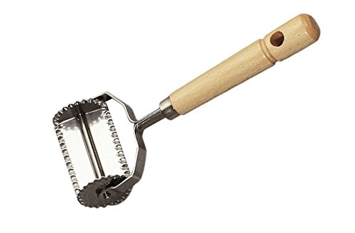 Tredoni 2.4" Square Ravioli Pasta/Dough Stamp Cutter Roller - 6cm Zigzag/Dented Edge (Square - Dented)