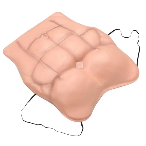 Holibanna Roupa muscular simulada. Peito falso para Hollween fato muscular de meio corpo body para homem fato muscular para homem peito realista disfarce de macaco muscular laranja eva