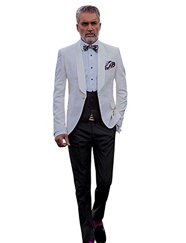 Costume 3 pièces homme smoking slim fit de qualité aux finitions soignées
