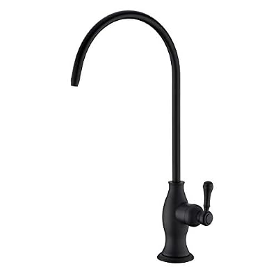 Delle Rosa Drinking Water Purifier Faucet, Commercial Filtration Faucets for Under Sink Water Filter System, Modern Stainless Steel Matte Black Kitchen Bar Sink Drinking Water Faucets,Non-Air Gap