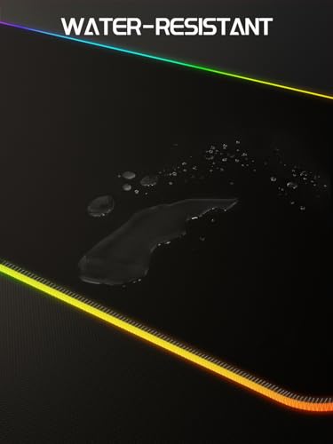 EASEMO Gaming Mouse Pad, XXL Large (800 x 300 x 4 mm) RGB Mouse Mat, 7 LED Colors and 10 Preset Lighting Effects, Waterproof Fabric Surface, and Non-Slip Rubber Base - Image 7