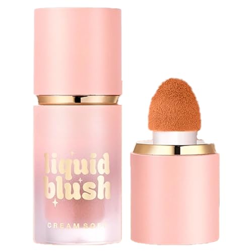 Colorete Líquido con Esponja - Maquillaje Efecto Polvo - Rubor Cremoso y Luminoso de Larga Duración (#05)