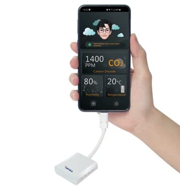 ASUKAKP-100BT - Portable Air Quality Sensor - CO2/Temperture/Humidity - Infineon Prefer Partner Solution - Free app