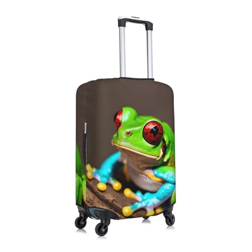 Red Eyes Tree Frogs Print Luggage Suitcase Cover Protector Luggage Washable Covers With Concealed Zipper3