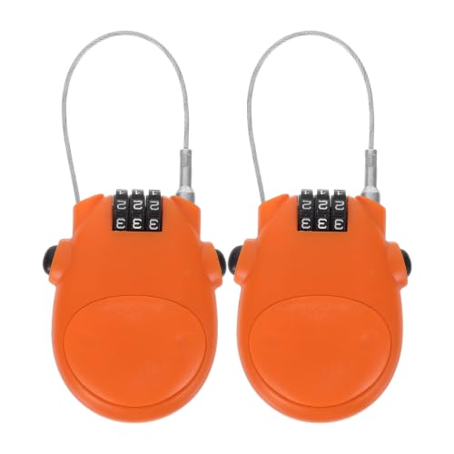 Candado de Cables Retráctil 3 Dígitos Naranja