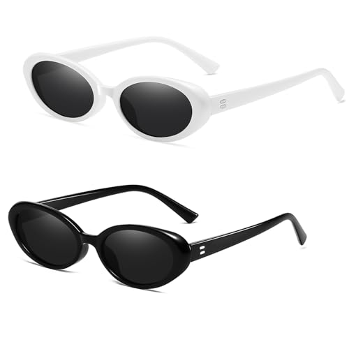 Retro Oval Sunglasses for Women and Men Vintage Style Cat Eye Glasses UV400 Protection