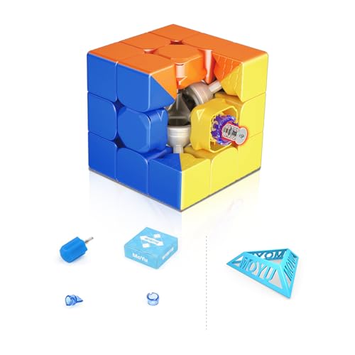 Super RS3M 3 x 3 Magic Cube; Hızlı Küp için Hediye (Manyetik Versiyon), Profesyonel 3 x 3 Yapboz Küp Çıkartmasız Manyetik Usta Küp