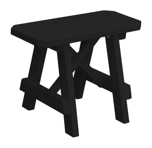 2FT Yellow Pine Garden Bench Black Porch Patio Outdoor Amish Crafted in USA