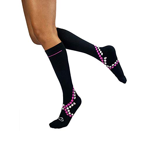 ZAYAAN HEALTH Spec X Sports Compression Socks (15-20 mm Hg) | Anti-Fatigue, Comfortable, Odor & Moisture Resistance - Pink