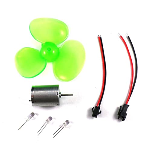 Mini Wind Power Generator DIY Kits 0.1-24V Wind for Micro Motor/Mini Blue Leaf Paddle/Diodes/Cables 90mm Wind Motor Generator Kit