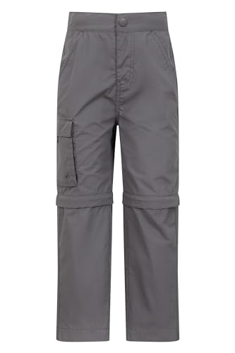 Mountain Warehouse Active Kids Zip Off Hiking Pants - Boys & Girls Dark Grey Kids 11-12 Yrs (142-154 cm)