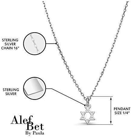 Alef Bet by Paula Tiny Jewish Star of David Necklace - Image 5