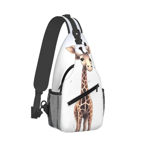 Cute giraffe bolso cruzado para hombre y mujer miniatura 2