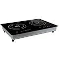RV Electric Induction Cooktop | 2 Burner Portable Countertop Stove | 110V Plug-in Dual Burner Cooker for RV, Kitchen, and Outdoor Use