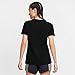 Nike Women's Dry Tee drifit Crew, Black/Heather/White, X-Small