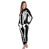Blis Adult Onesies for Women Pajamas Halloween Costume Onesie Skeleton Large